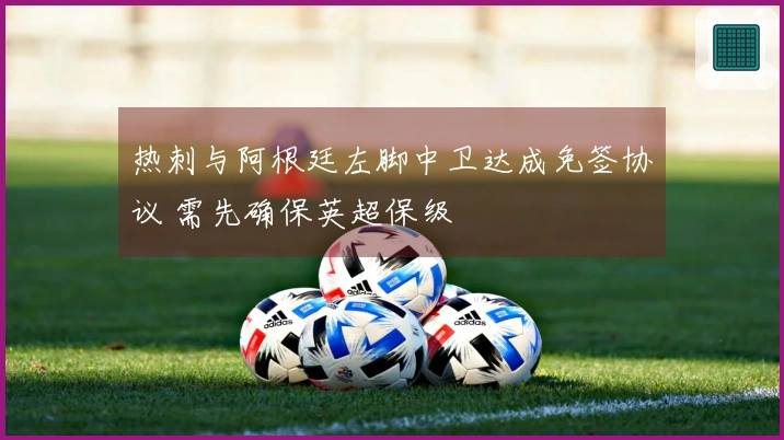 热刺与阿根廷左脚中卫达成免签协议 需先确保英超保级